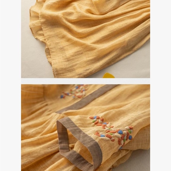 Women’s Boho floral embroidery swing dress - Picture 4 of 6